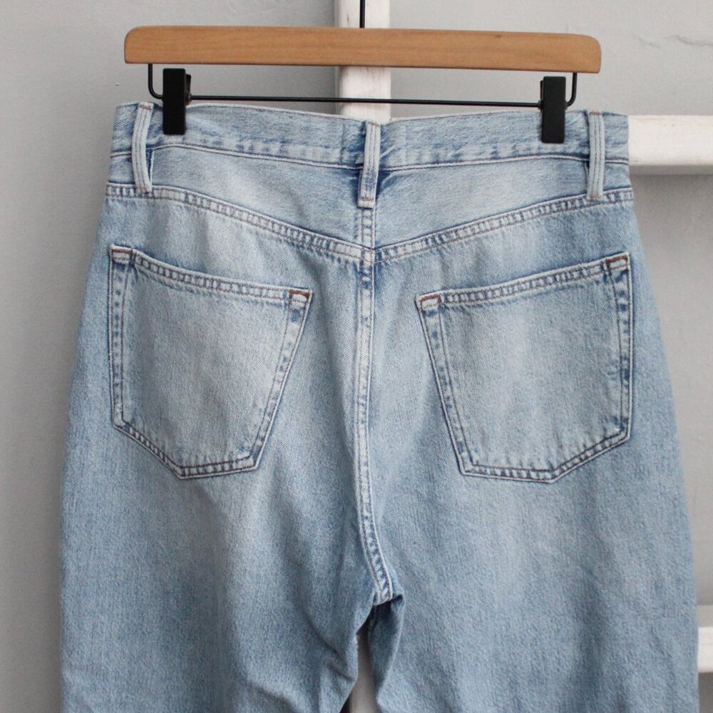 Frame Denim Light Wash Distressed High-Rise Double Layer Jeans - Picture 8 of 11